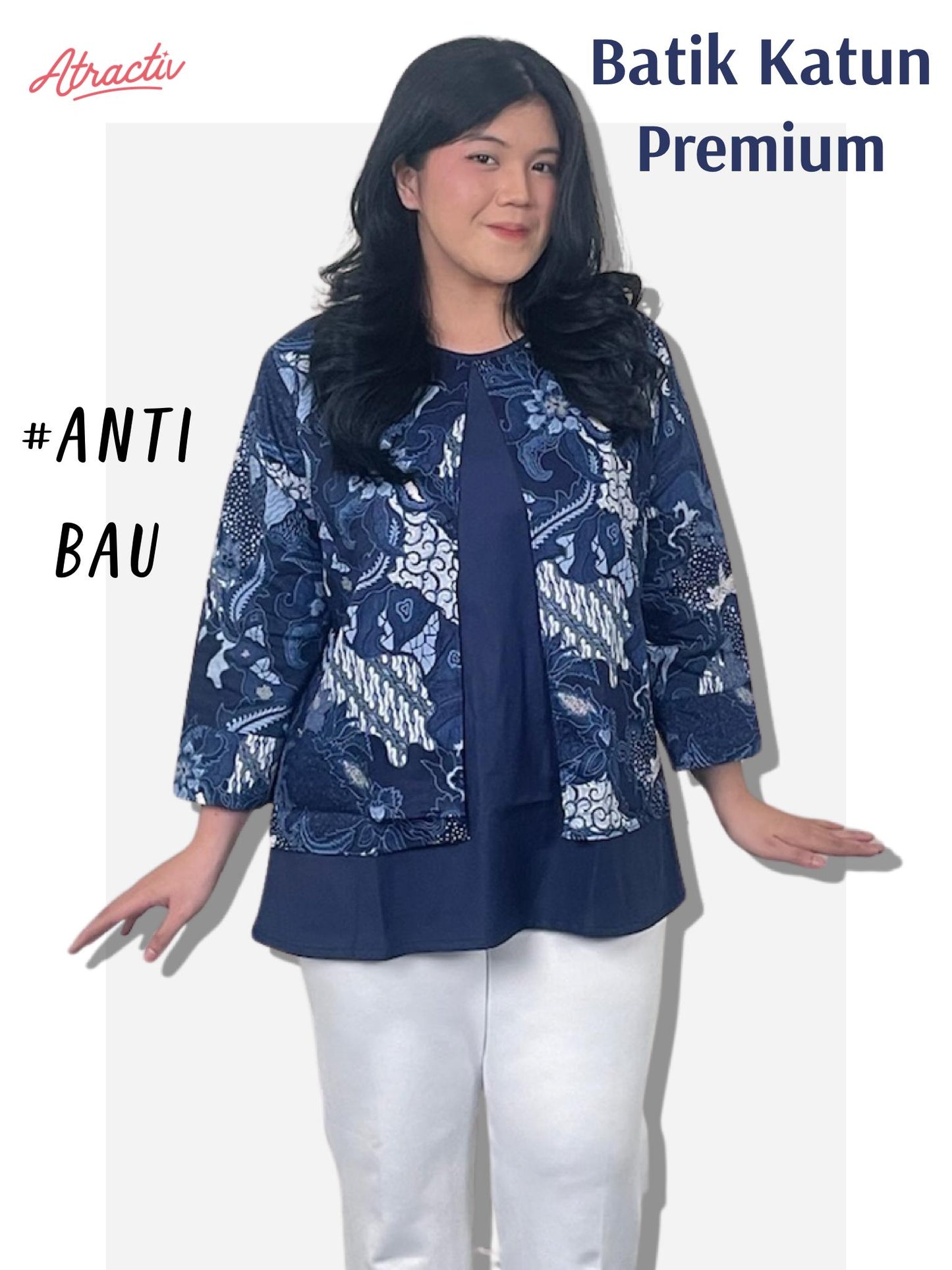 Batik Layer Lengan Panjang Sena ATRACTIV - Atractiv Big Size Label