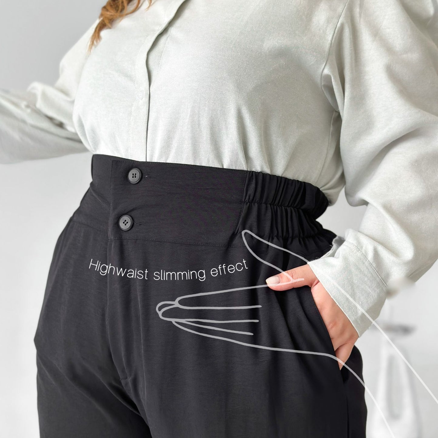 Celana Highwaist Jumbo Cinda Atractiv - Atractiv Big Size Label