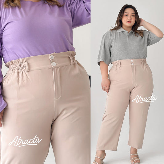 Celana Pauline Cream ATRACTIV - Atractiv Big Size Label