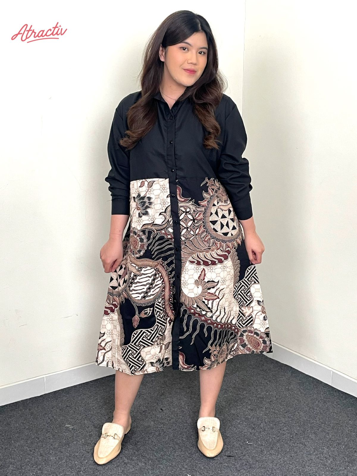 Dress Batik Lengan Panjang Dara ATRACTIV - Atractiv Big Size Label