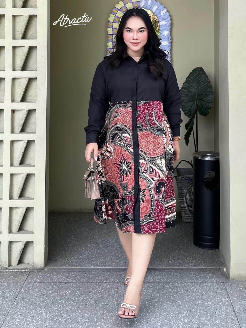 Dress Batik Lengan Panjang Amari ATRACTIV - Atractiv Big Size Label