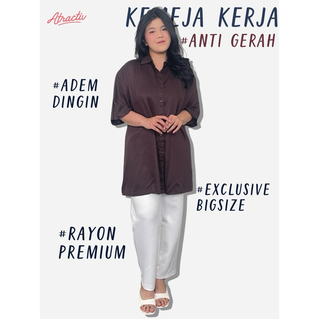 Kemeja Rayon Lengan Pendek ATRACTIV