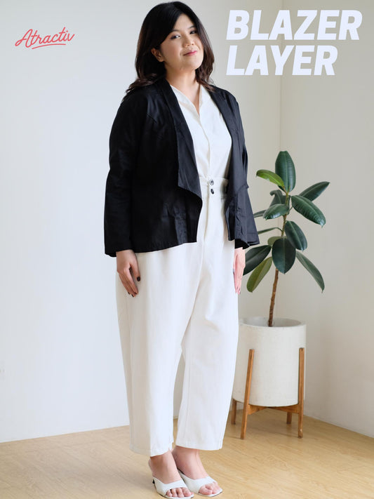 Blazer Layer Premium Hitam ATRACTIV