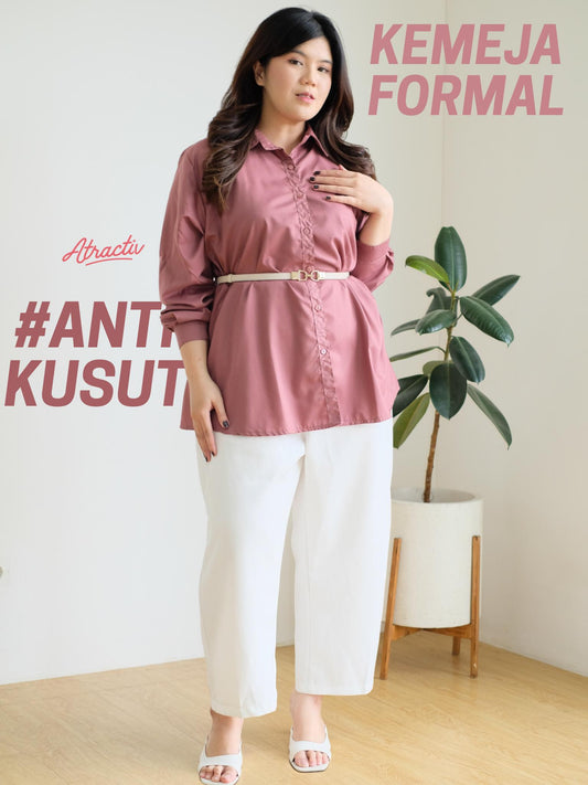 Kemeja Lengan Panjang Anti Lecek ATRACTIV (Mauve)