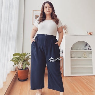 Celana Panjang Highwaist Navy ATRACTIV