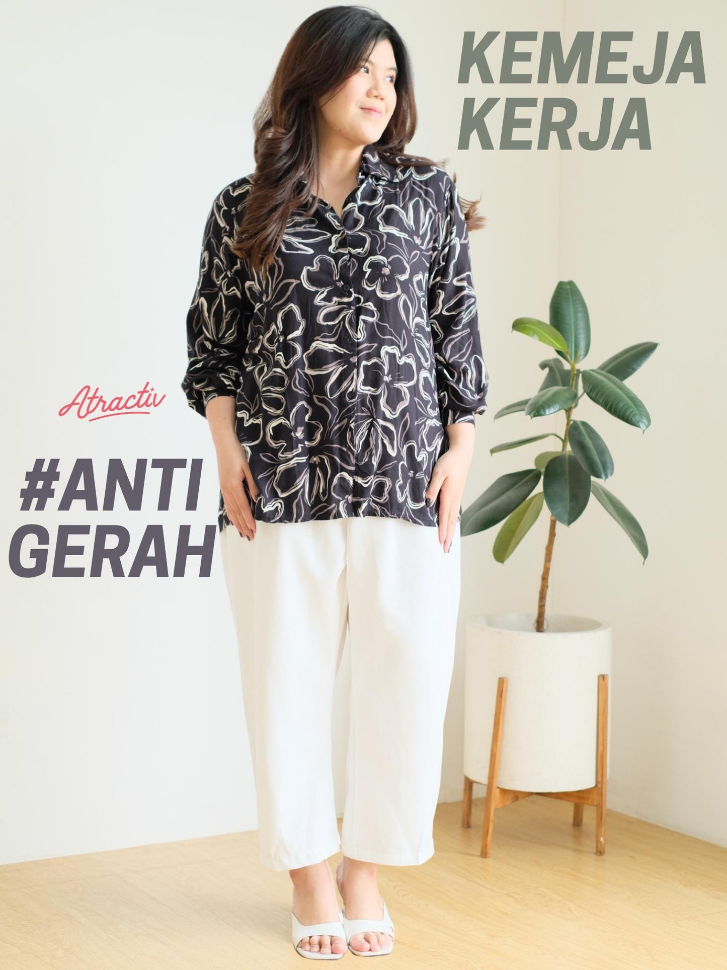 Kemeja Motif Lengan Panjang (Bloom)