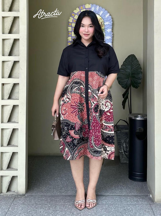 Dress Batik Lengan Pendek Amari ATRACTIV