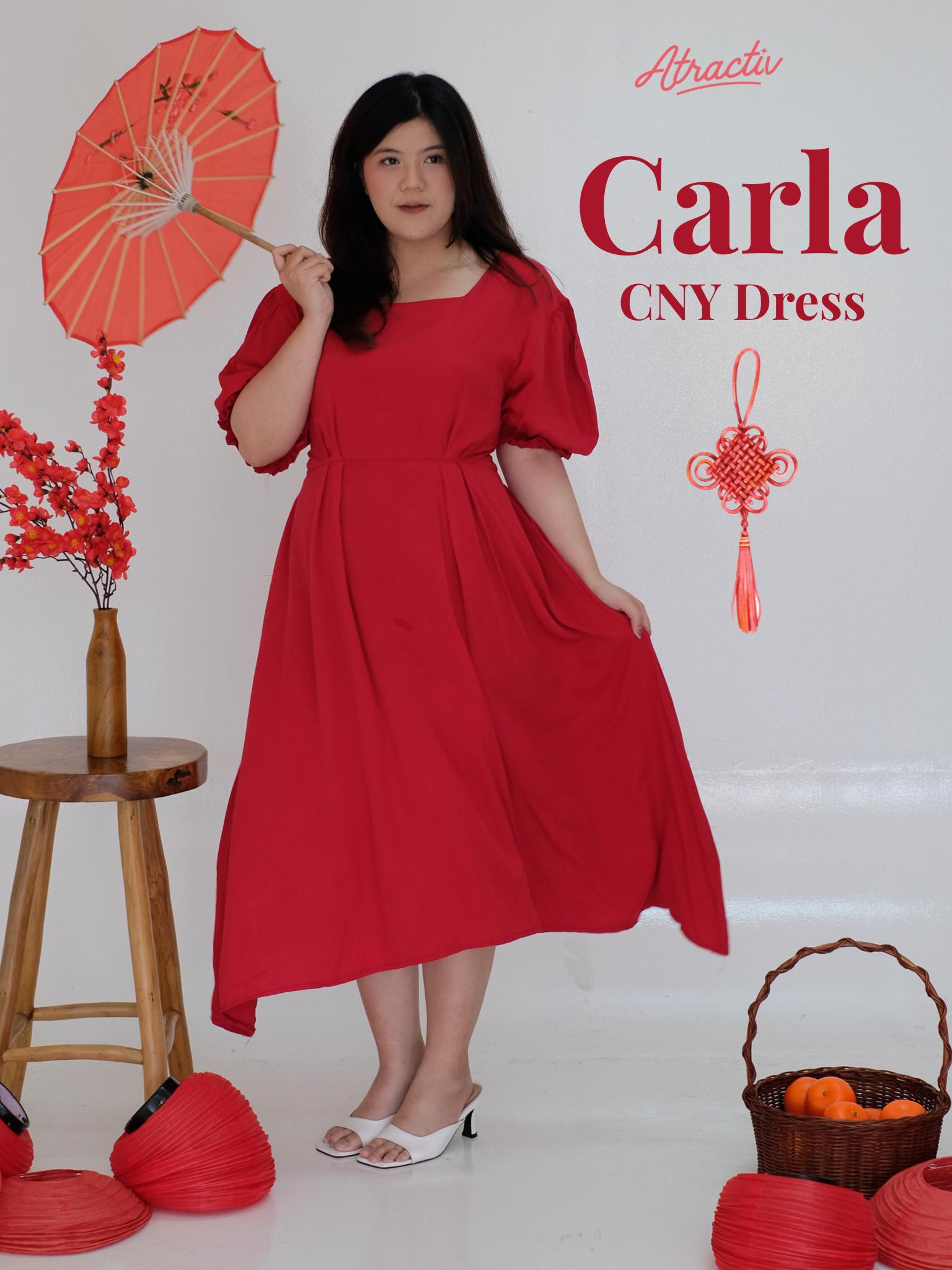 Dress Carla Red ATRACTIV - Atractiv Big Size Label