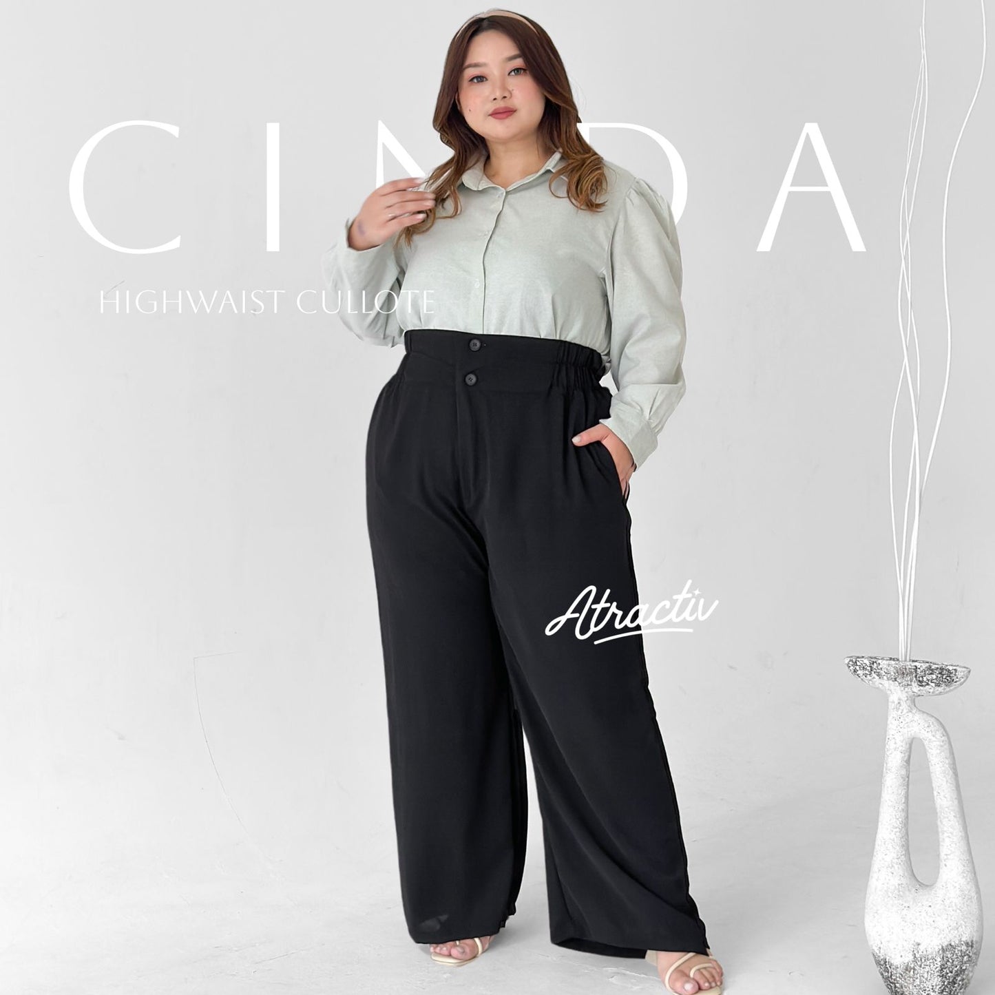 Celana Highwaist Jumbo Cinda Atractiv