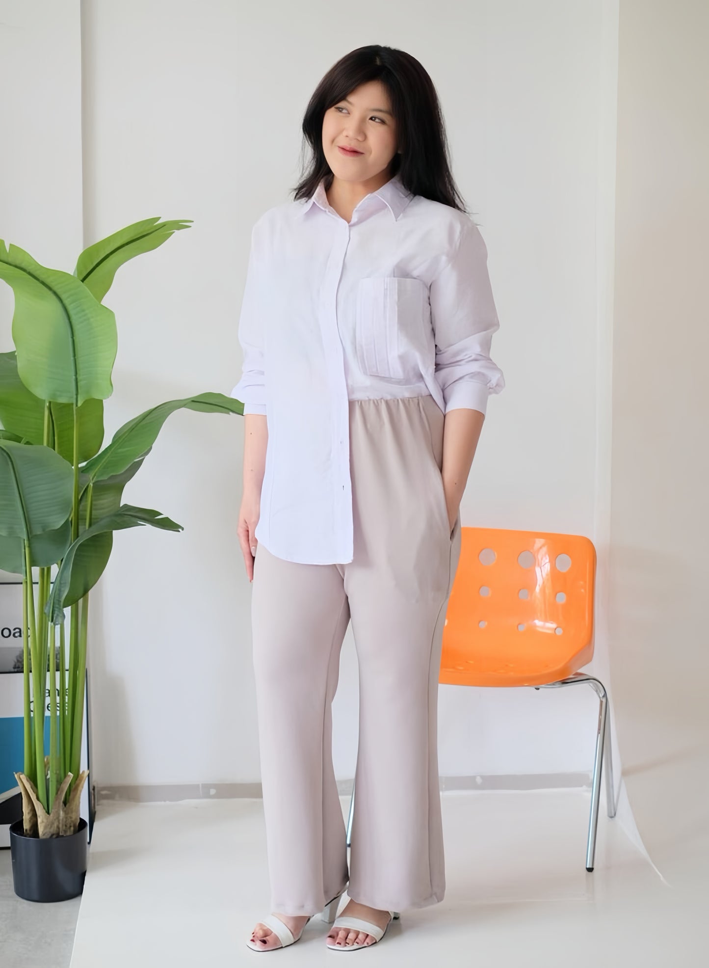 Celana Delia Taupe Atractiv