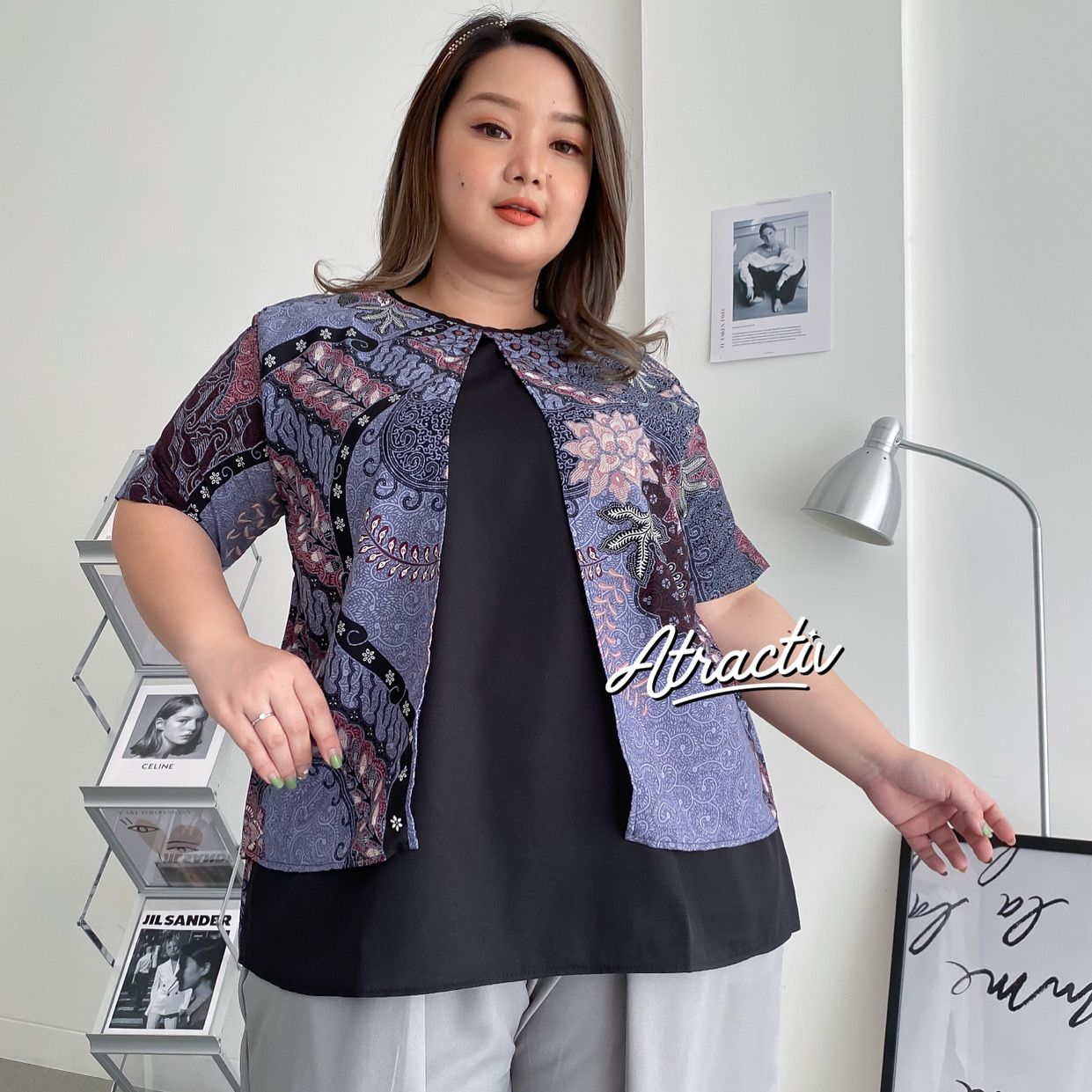 Batik Layer Lengan Pendek Lotus ATRACTIV