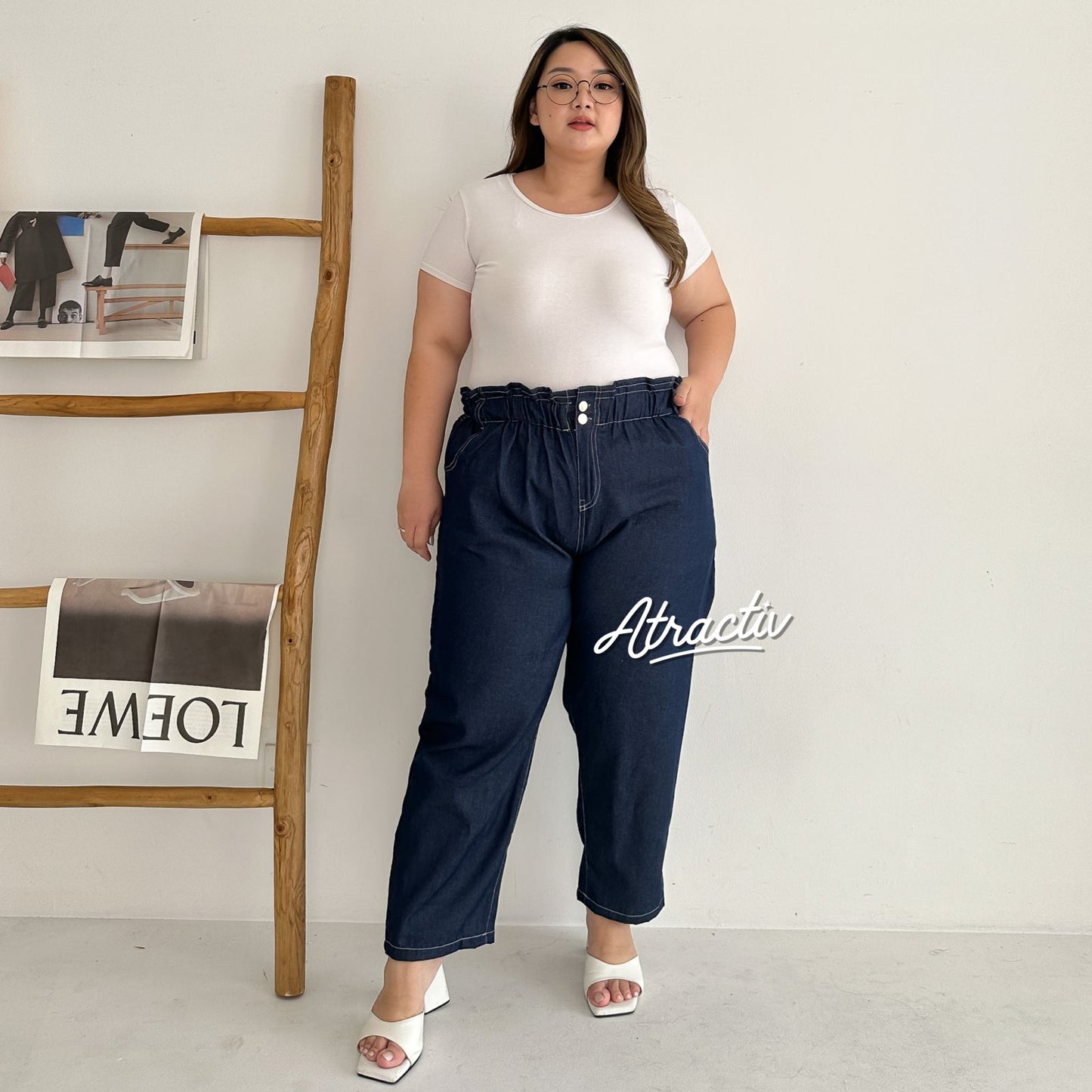 Celana Jeans Edith Navy ATRACTIV