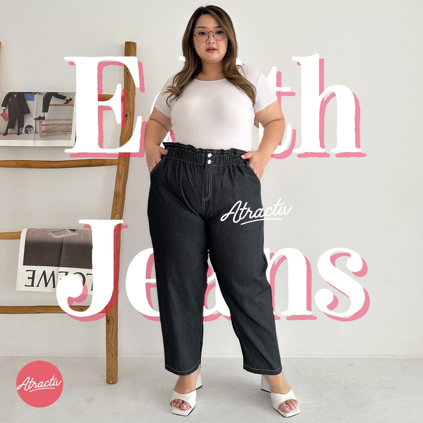 Celana Jeans Edith Hitam ATRACTIV