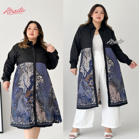 Dress Batik Lengan Panjang Safir ATRACTIV