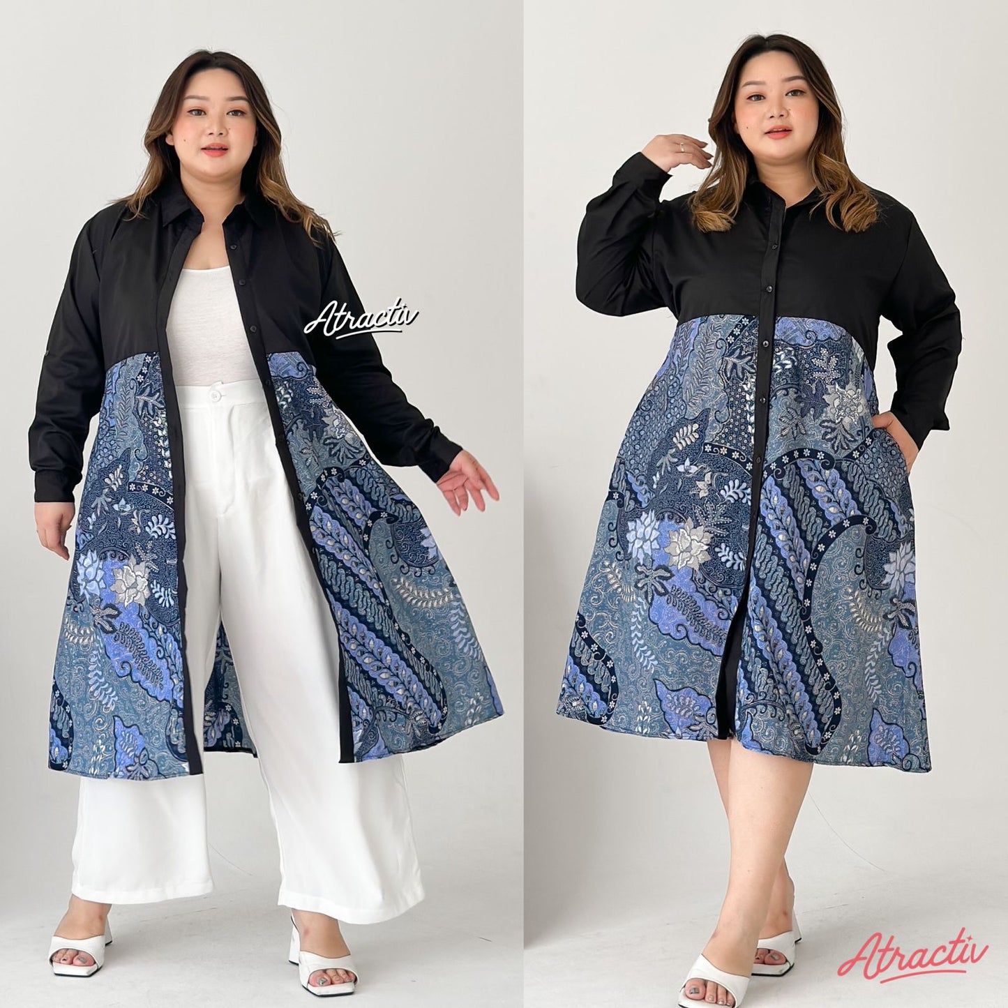 Dress Batik Lengan Panjang Topas ATRACTIV