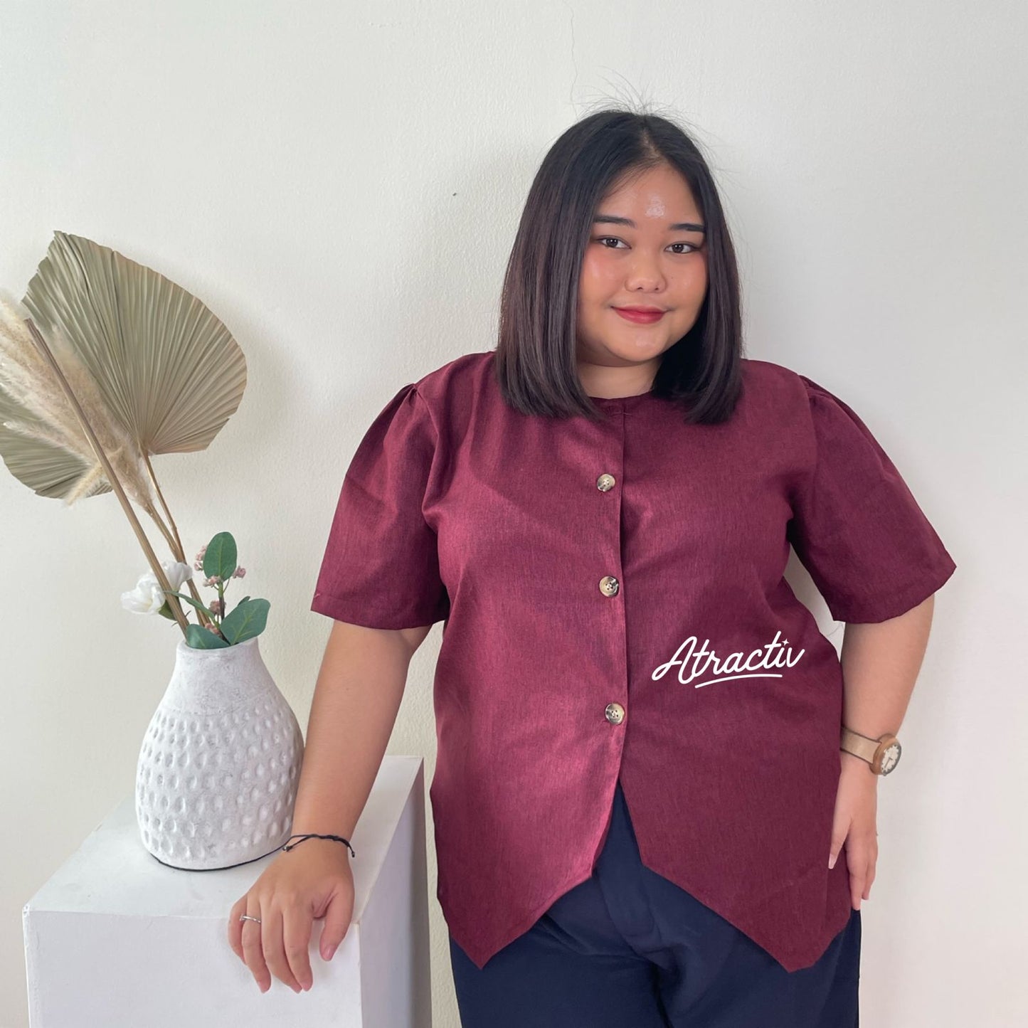 Blouse Maddy Maroon ATRACTIV