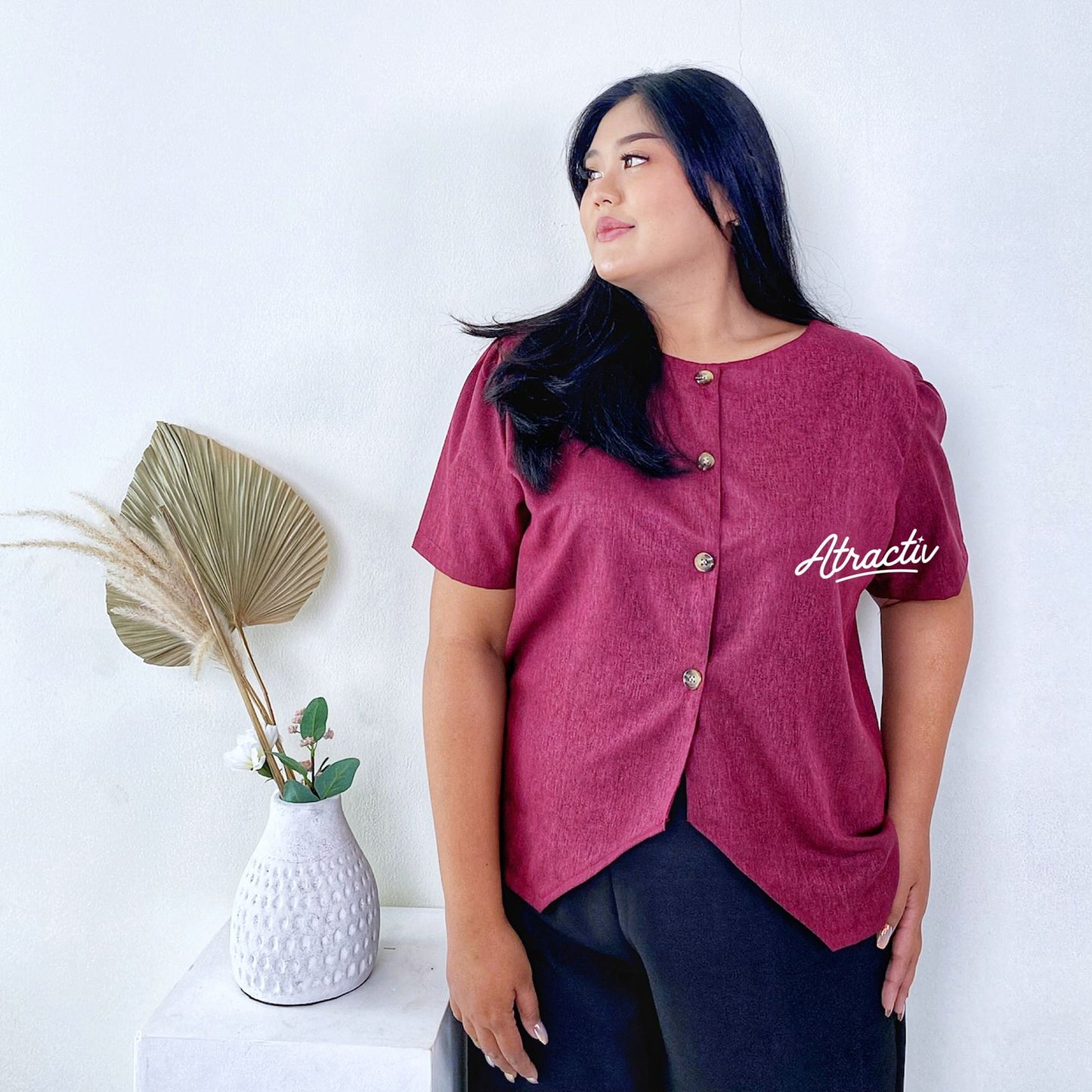 Blouse Maddy Maroon ATRACTIV