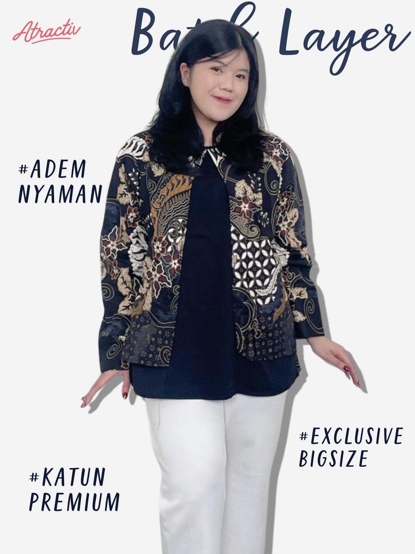 Batik Layer Lengan Panjang ATRACTIV