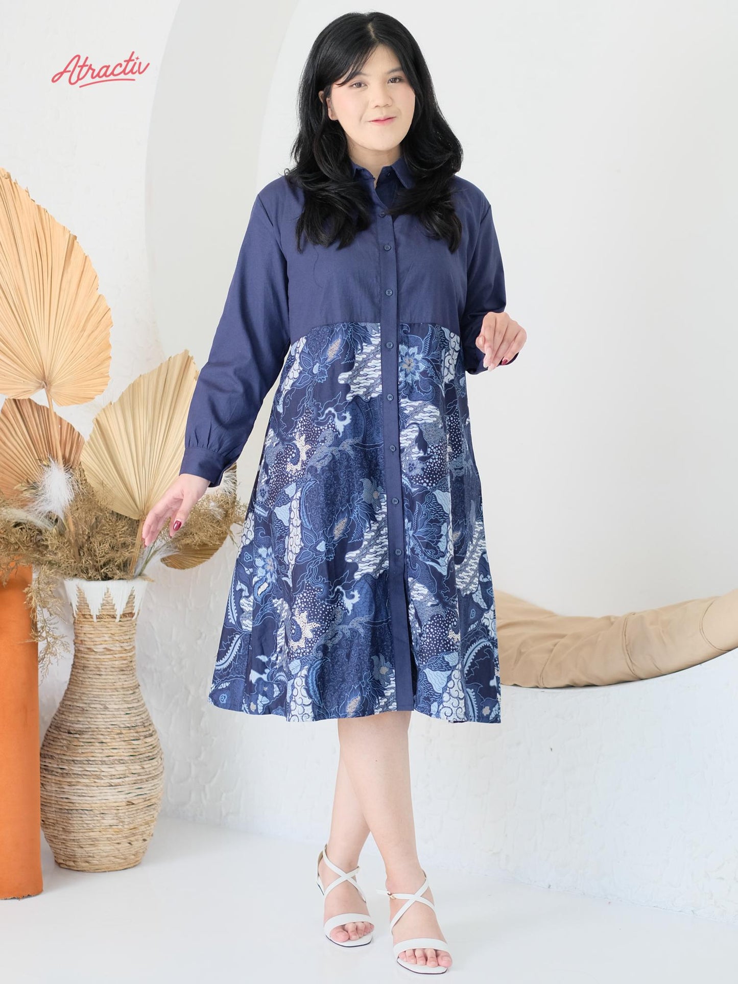 Dress Batik Lengan Panjang Sena ATRACTIV
