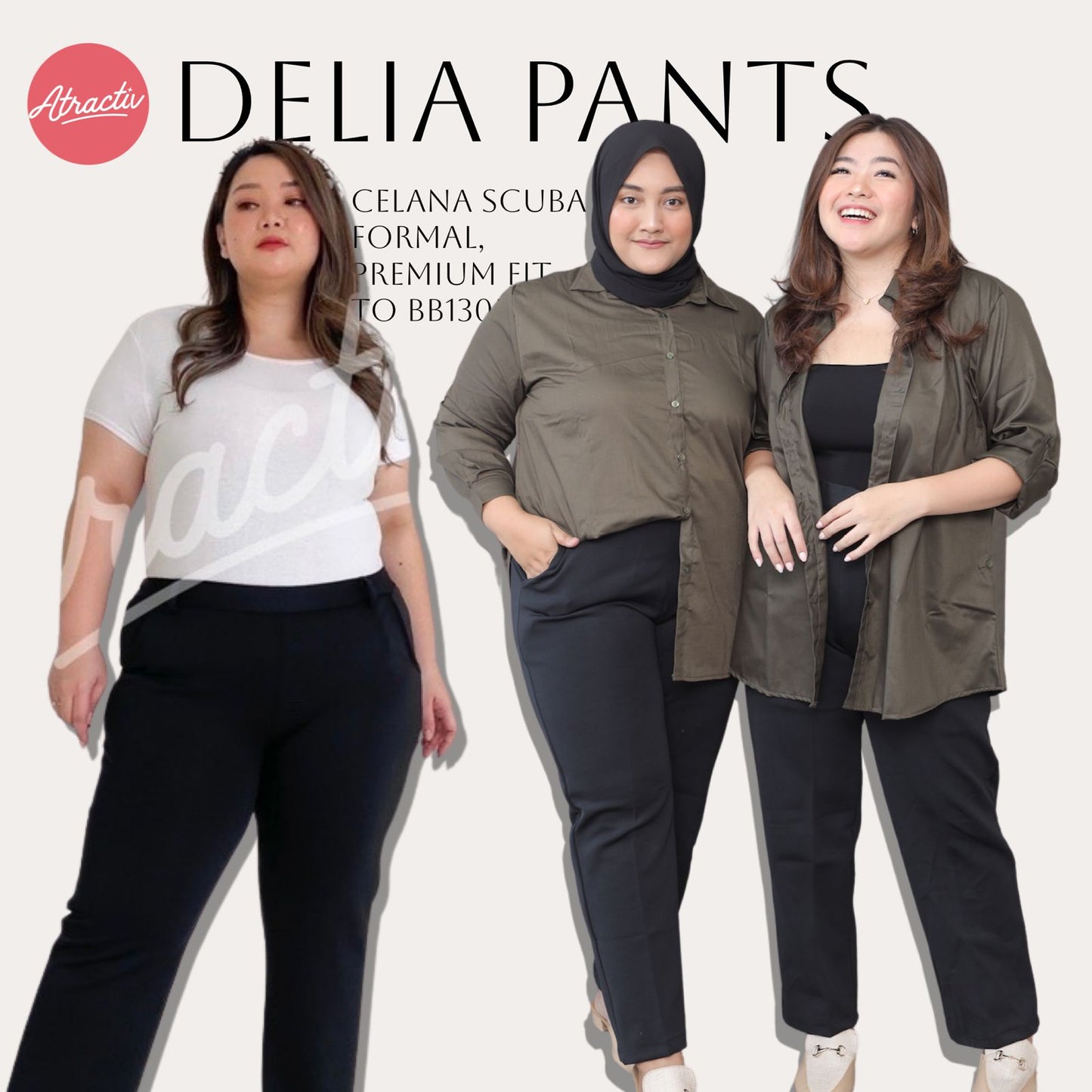 Celana Delia Hitam Atractiv