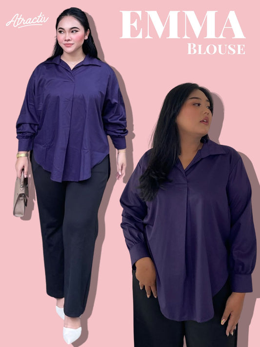 Blouse Lengan Panjang Emma Purple ATRACTIV