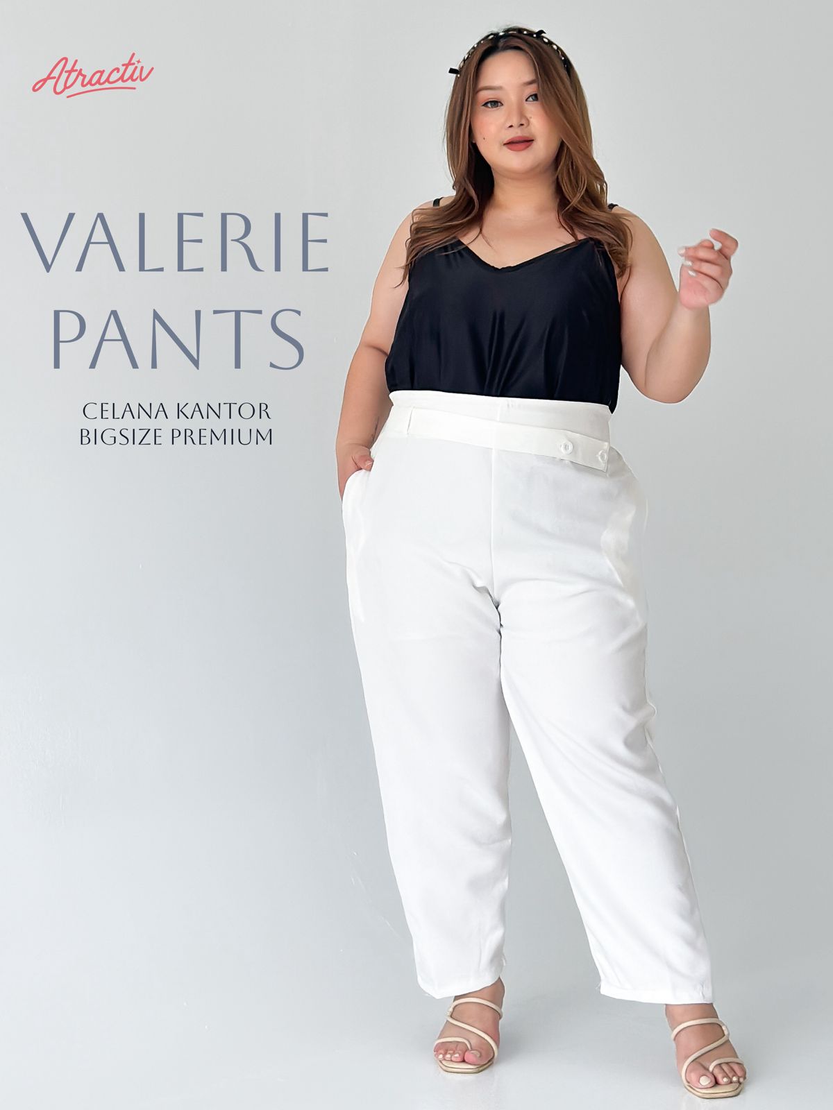 Celana Highwaist Valerie White ATRACTIV