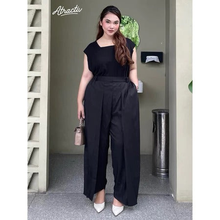 Celana Flare Panjang Hitam ATRACTIV