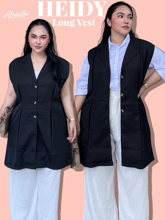 Long Vest Heidy Hitam ATRACTIV