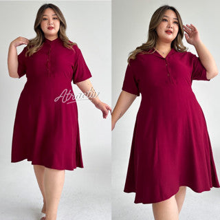 Dress Midi Shanghai Maroon ATRACTIV