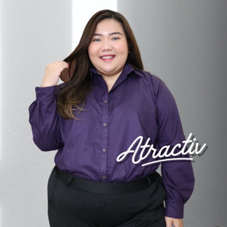 Kemeja Lengan Panjang Anti Lecek ATRACTIV (Dark Purple)