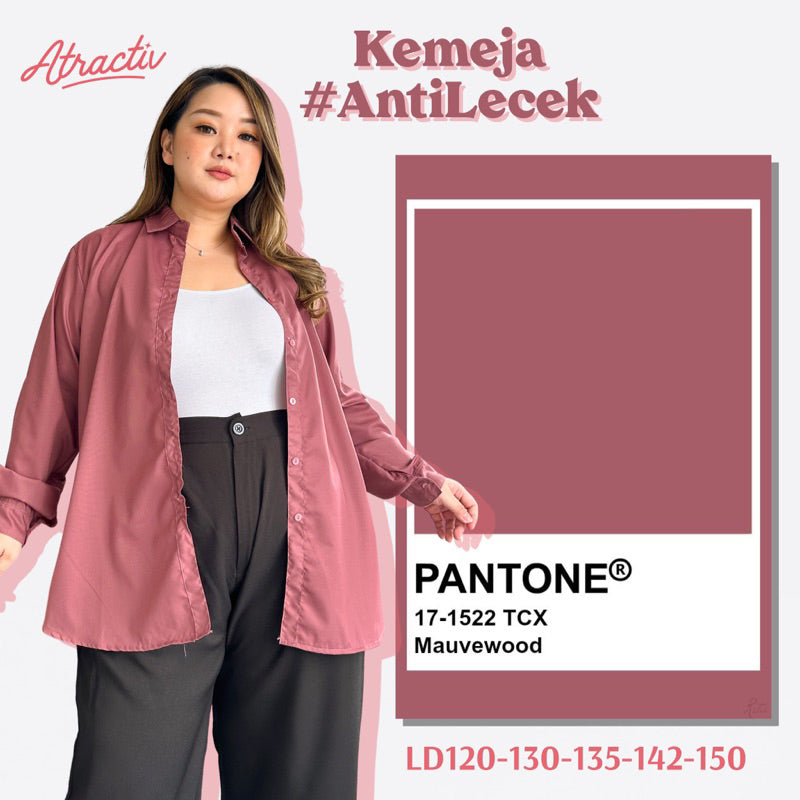 Kemeja Anti Lecek Warna Pink Atractiv