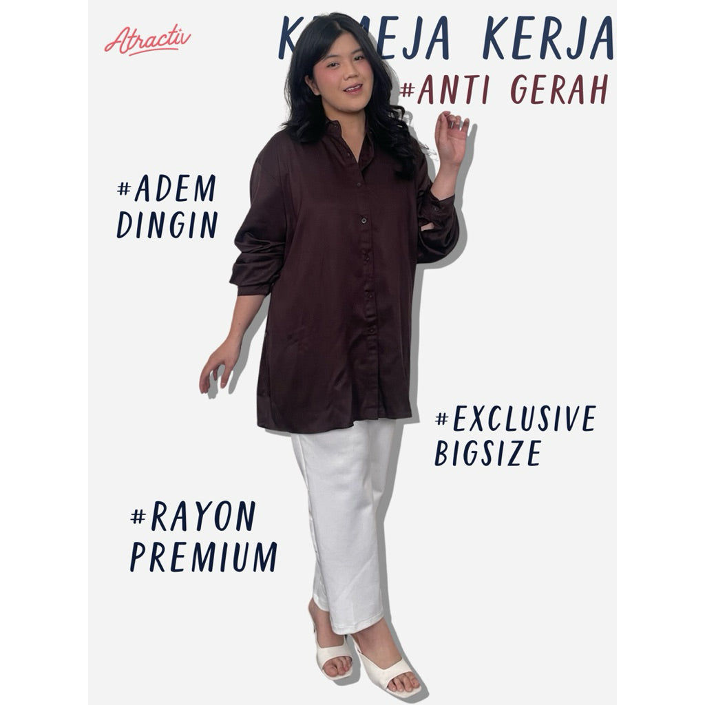 Kemeja Rayon Lengan Panjang ATRACTIV