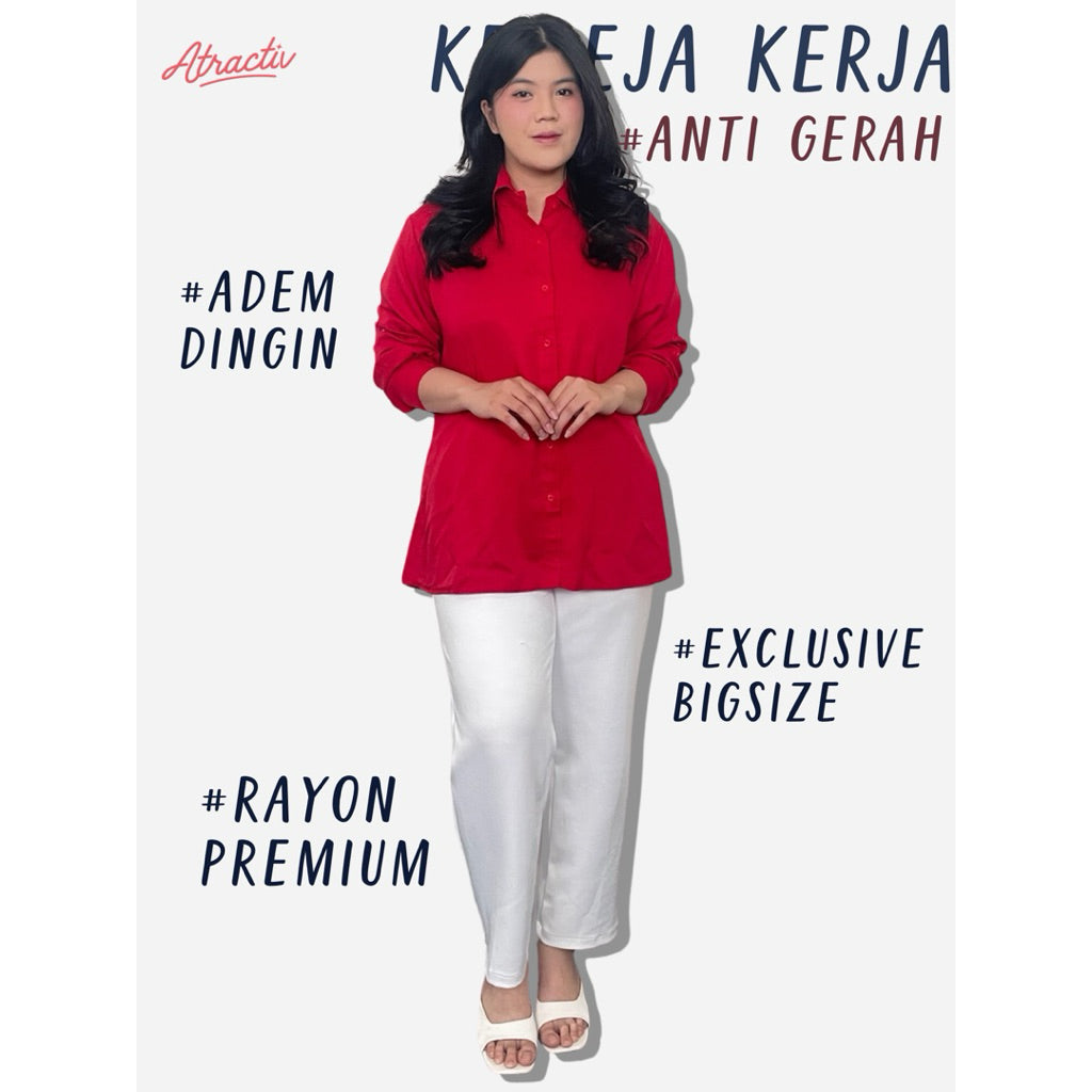 Kemeja Rayon Lengan Panjang ATRACTIV