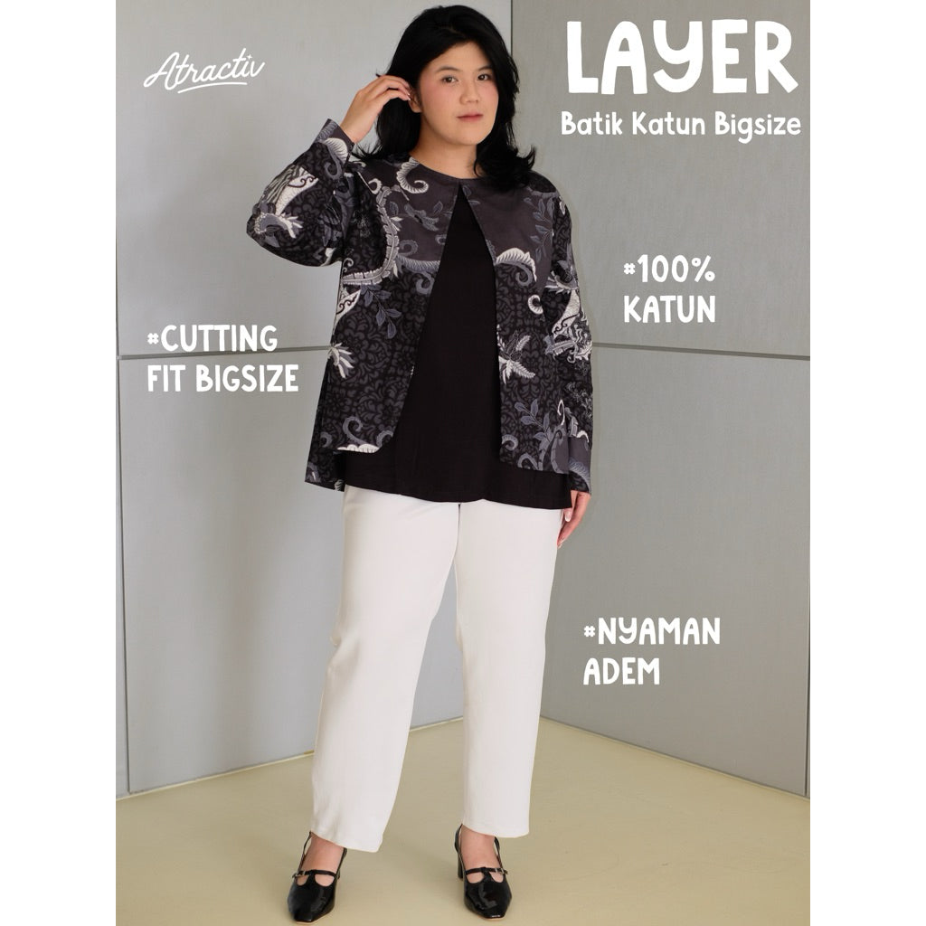 Batik Layer Lengan Panjang ATRACTIV