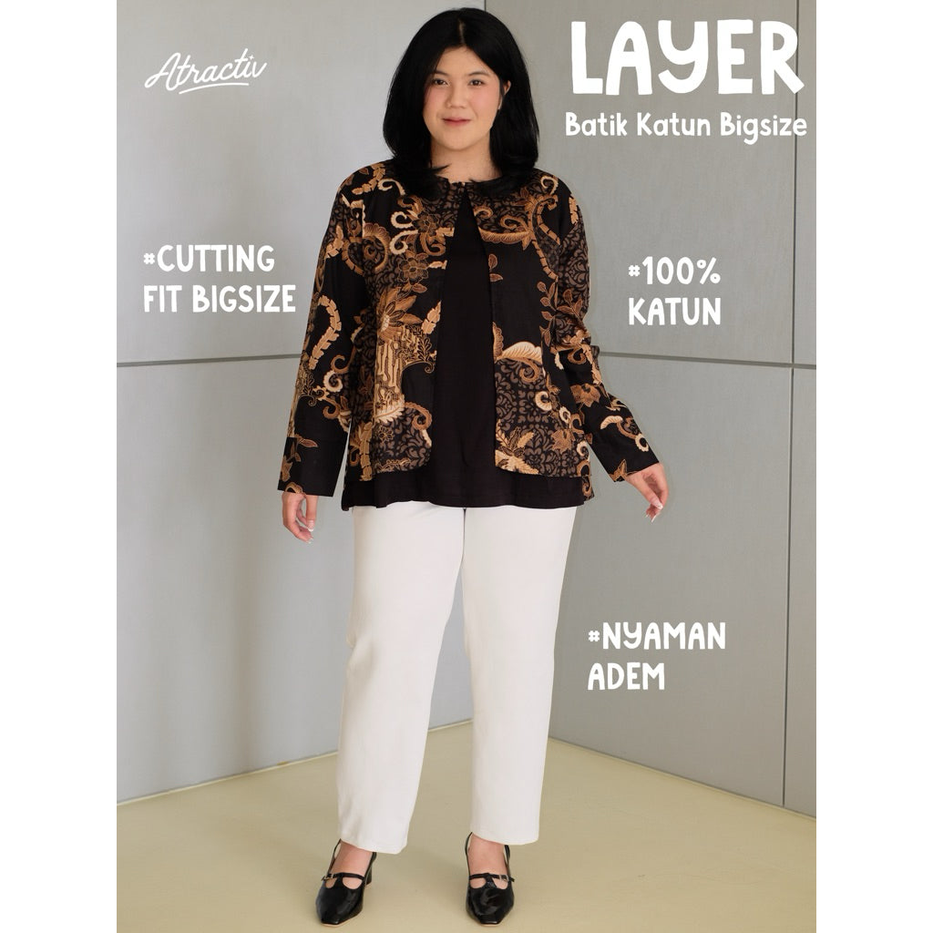 Batik Layer Lengan Panjang ATRACTIV