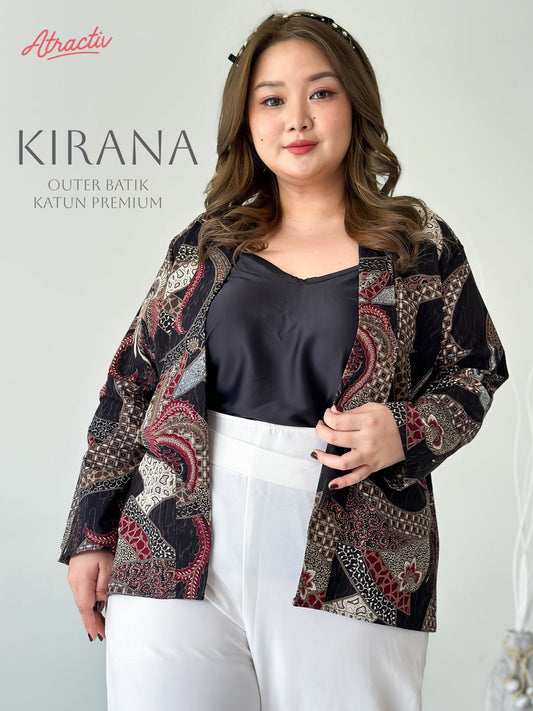 Outer Batik Katun Kirana Hitam Atractiv