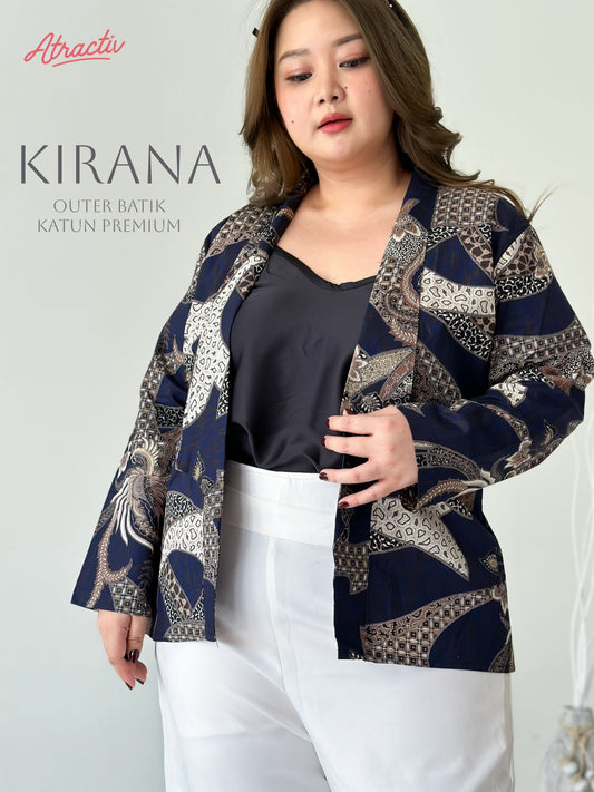 Outer Batik Katun Kirana Navy Atractiv