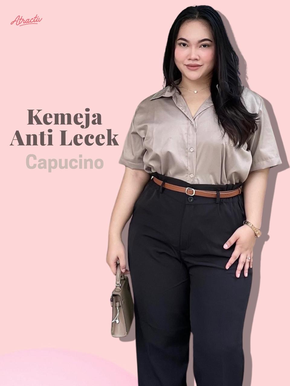 Kemeja Lengan Pendek Capucino Anti Lecek ATRACTIV