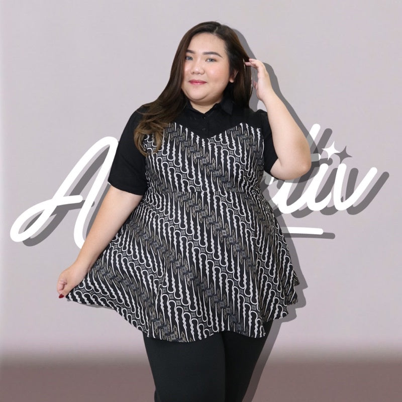 Batik Peplum Lengan Pendek Atractiv