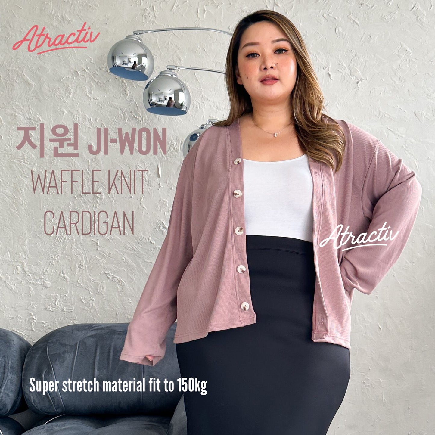 Outer Cardigan Jiwon Hitam ATRACTIV